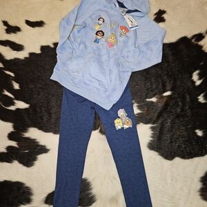 Disney Light Blue Princess Hoodie and Leggings Set